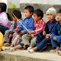 young school children watching the show<br />